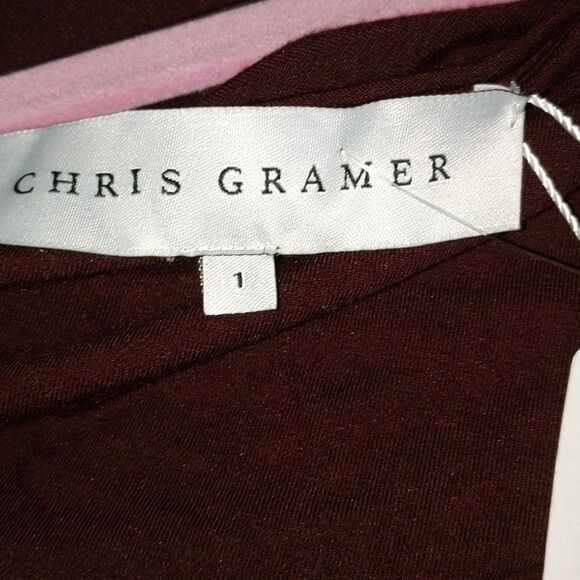 Chris Gramer maroon multiway drape dress One size NWT - Picture 4 of 7
